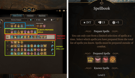 Baldurs Gate 3 BG3 - Spellcasting Ability Scores V2