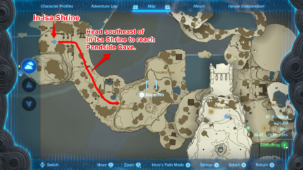 Zelda Totk In-Isa Shrine to Pondside Cave