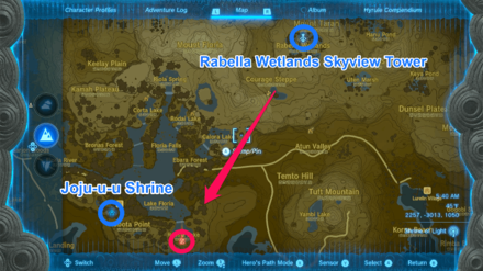 TOTK - Rassla Lake Cave Route