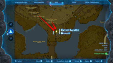 Zelda TotK Royal Hidden Passage Bubbulfrog Map Location
