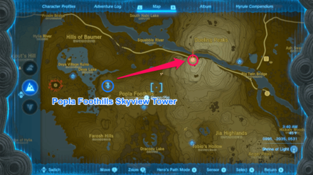 TOTK - Dueling Peaks South Cave Route