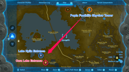 TOTK - Cora Lake Cave Route