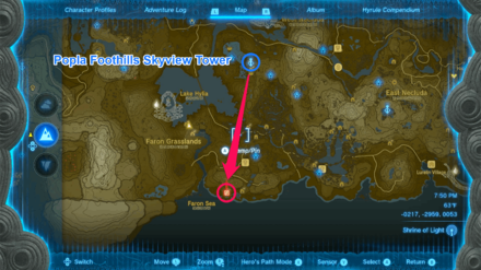 TOTK - Puffer Beach Overhead Cave Route