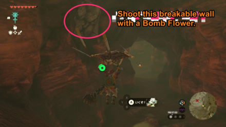 Zelda TotK Foothill Monster Den Bubbulfrog Location