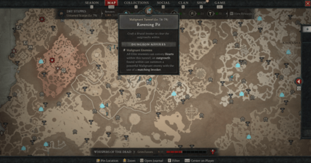 D4 Ravening Pit Map Location