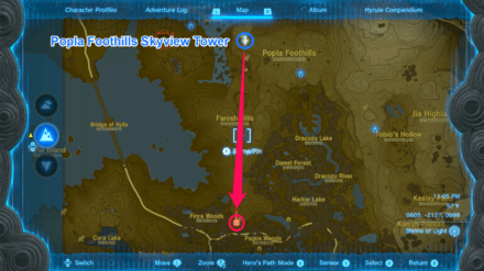 TOTK - Finra Woods Excavation Site Route