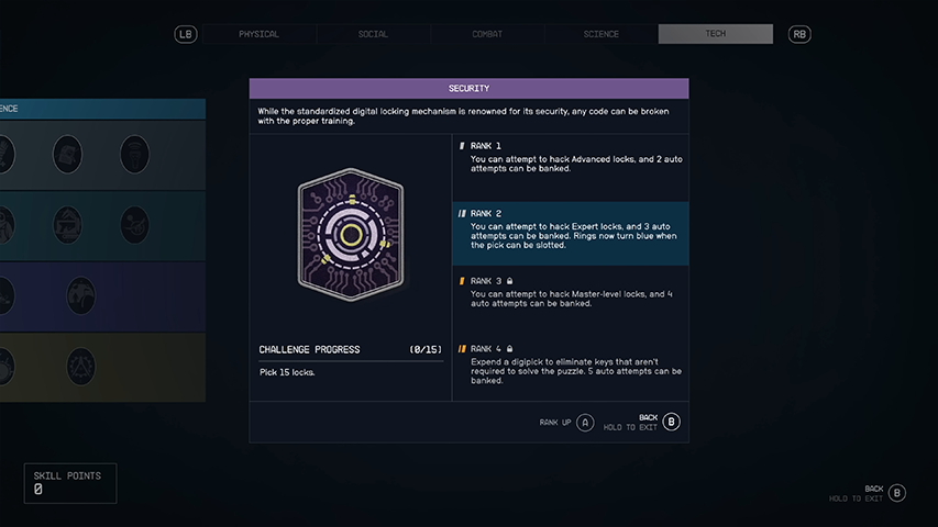 Starfield - Skills Improve Character Abilities