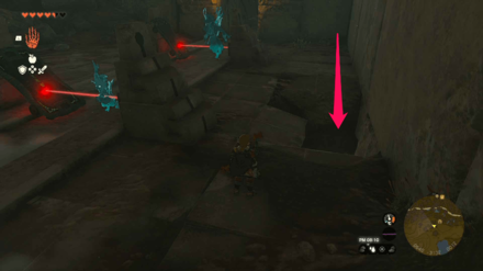 TOTK - Pagos Woods Excavation Site Bubbulfrog Location