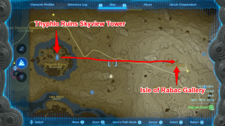 Zelda TotK Thyphlo Ruins Skyview Tower to Isle of Rabac Gallery