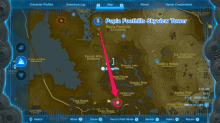 TOTK - Floria River Upstream Excavation Route