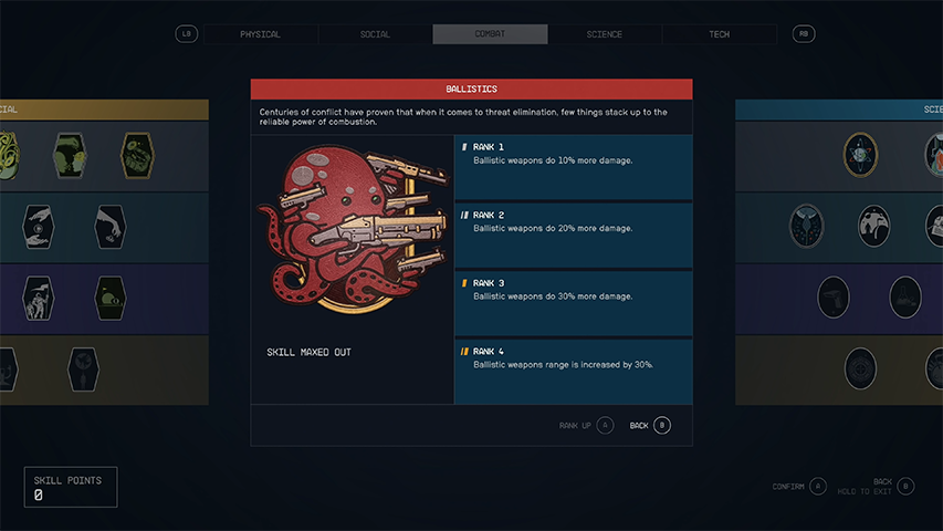 Starfield - Ballistics Max Rank