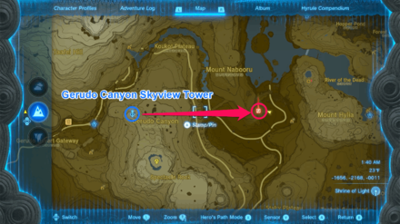 TOTK - Mount Nabooru South Cave Route