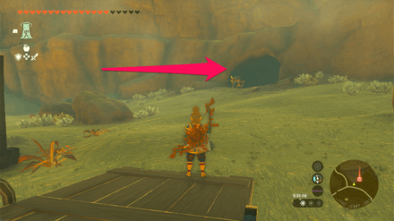 TOTK - Lower Spectacle Rock Cave Entrace