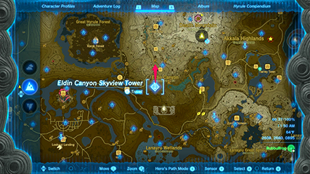 TOTK - How to Get to West Restaurant Cave.png