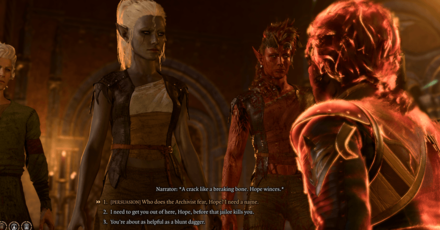 Baldurs Gate 3 - Persuasion Check for the Archivists Fear