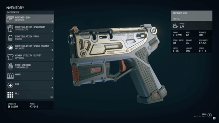 Starfield - Inventory Categories UI