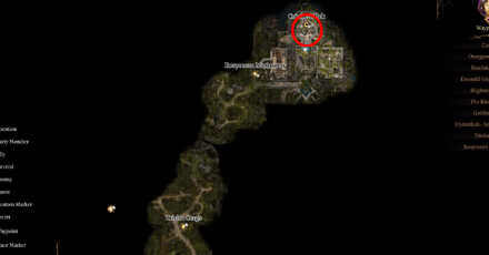 Dawnmaster Stained Glass Puzzle Map Location - Baldur