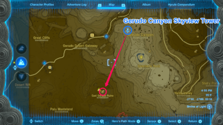 TOTK - East Gerudo Ruins Cave Entrance