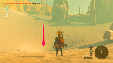TOTK - East Gerudo Ruins Cave Entrance Sand Pit