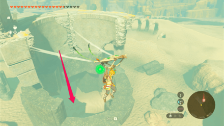 TOTK - Quicksand Lake Cave Entrance