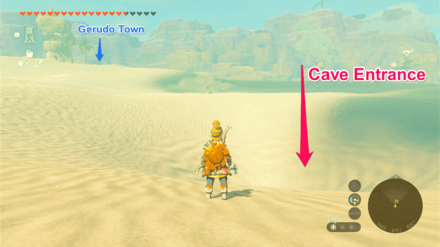 TOTK - Central Gerudo Cave Entrance