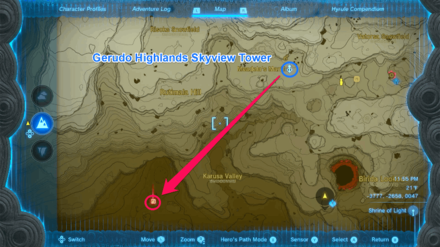 TOTK - West Gerudo Underground Ruins Route