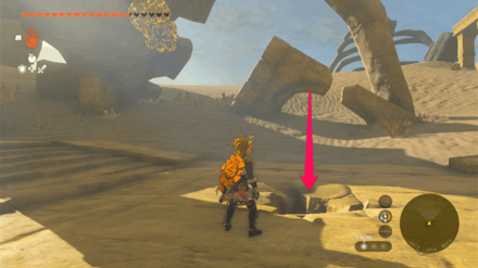 TOTK - West Gerudo Underground Ruins Entrance