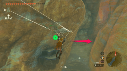 TOTK - Tamio River Downstream Cave Entrance