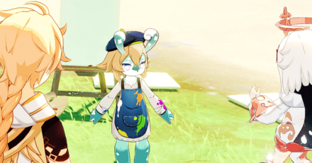 Genshin Impact A Brush of Seafoam and Crimson Walkthrough - Talk to the Silent Melusine