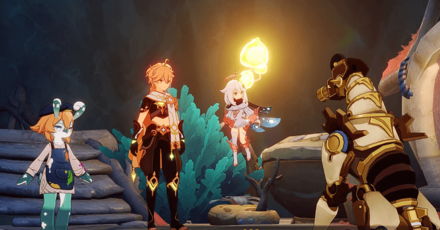 Genshin Impact A Brush of Seafoam and Crimson Walkthrough - Go to Mamere