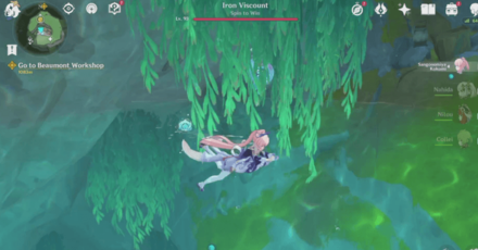 Genshin Impact - Hydroculus Behind the Vines