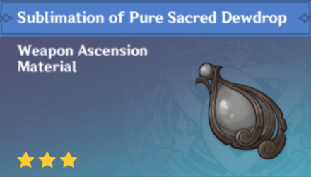 Genshin Impact - How to Get Sublimation of Pure Sacred Dewdrop and Effects
