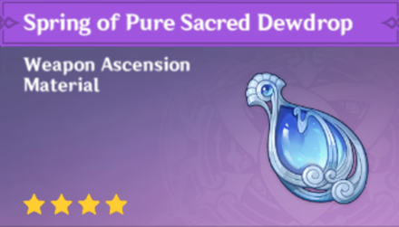 Genshin Impact - How to Get Spring of Pure Sacred Dewdrop and Effects