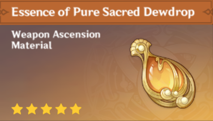 Genshin Impact - How to Get Essence of Pure Sacred Dewdrop and Effects