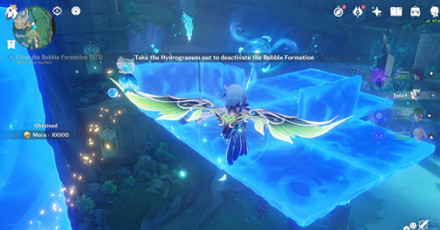 Genshin - gliding down to first Bubble Formation