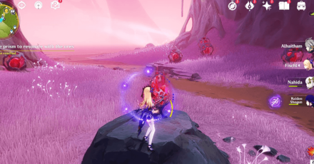 Genshin Impact Blue Longing of Heart and Moon Walkthrough - Use the prism to resonate with the ore