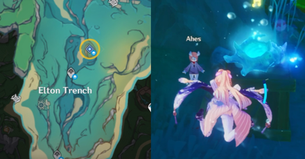 Genshin -  Lone Phantom Sail - Go to the place Ahes mentioned in the Elton Trench
