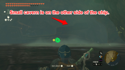 Zelda TotK Cape Cales Cliffbase Cave Bubbulfrog Location