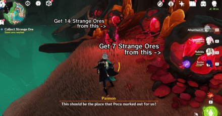 Genshin Impact Strange Stone Chronicle Walkthrough - Collect Strange Ore