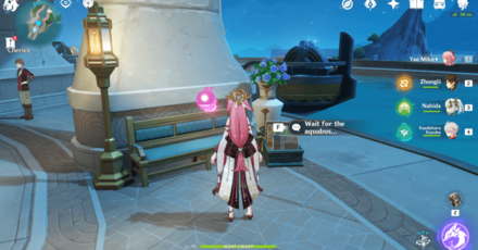 Genshin Impact  - Fontaine Aquabus Guide - Wait for an Aquabus