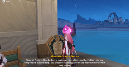 Genshin Impact - Fontaine Aquabus Guide - Callas Line Suspended