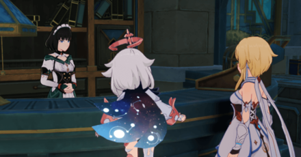 Genshin Impact - Traveler and Paimon meets Fontaine Katheryne