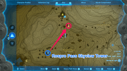 TOTK - Rospro Pass Cave Route