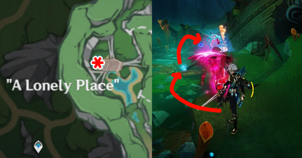 Genshin - Strange Part - Hydro Puzzle and Prism within Elynas