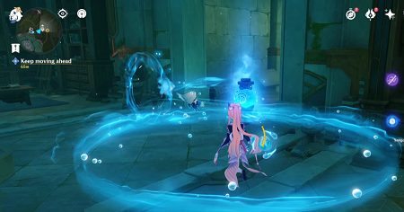 Genshin - activating the Water Volume Detection Crystal