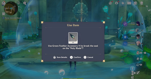 Genshin - unsealing the Holy Blade