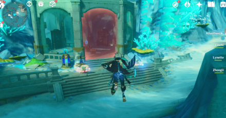 Genshin - Fontaine Underwater Locked Room Salacia Plains