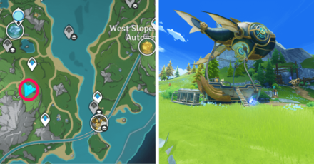 Genshin Impact - Fontaine Aircraft - Aircraft 1 Location