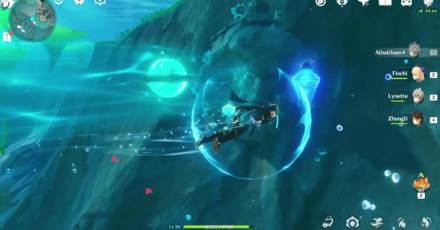 Genshin - Locked Room Salacia Plains - 3 hit crystal to move ball