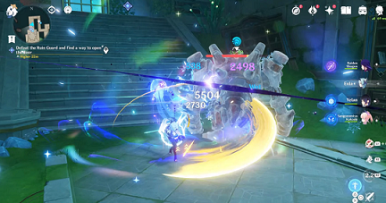 Genshin - Defeat the Ruin Guard and Find a Way to Open the Door